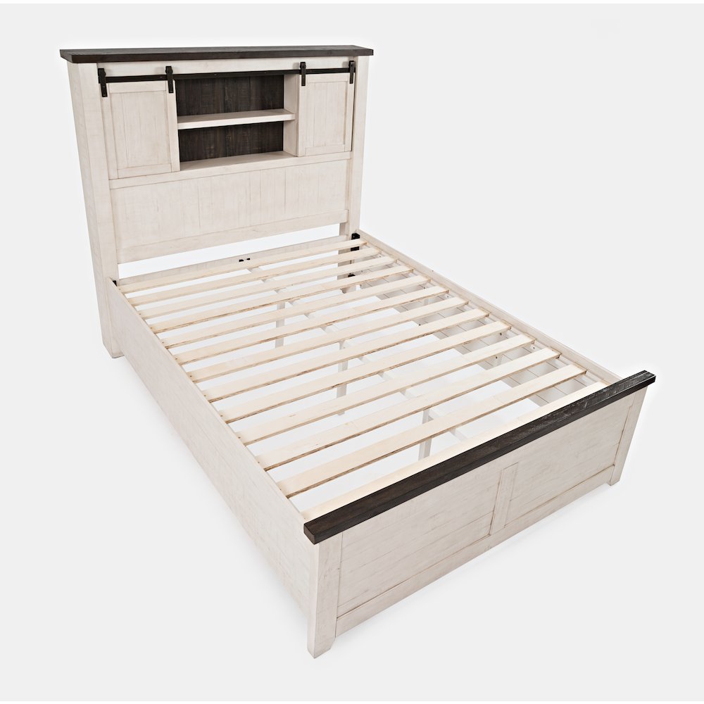 Madison County Rustic Reclaimed Pine Farmhouse King Barn Door Bed. Picture 2
