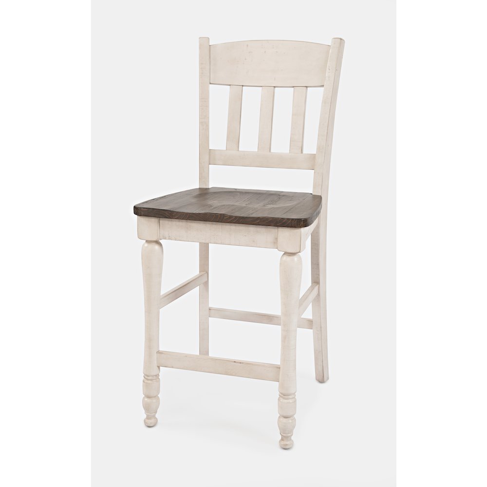 Madison County Rustic Reclaimed Pine Farmhouse Slatback Counter Stool (Set of 2). Picture 9