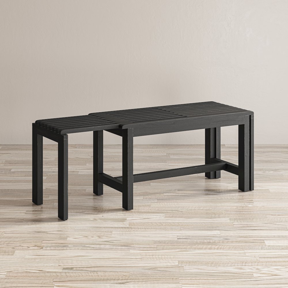 Bradford Modern Extendable Solid Mango Hardwood Bench. Picture 6