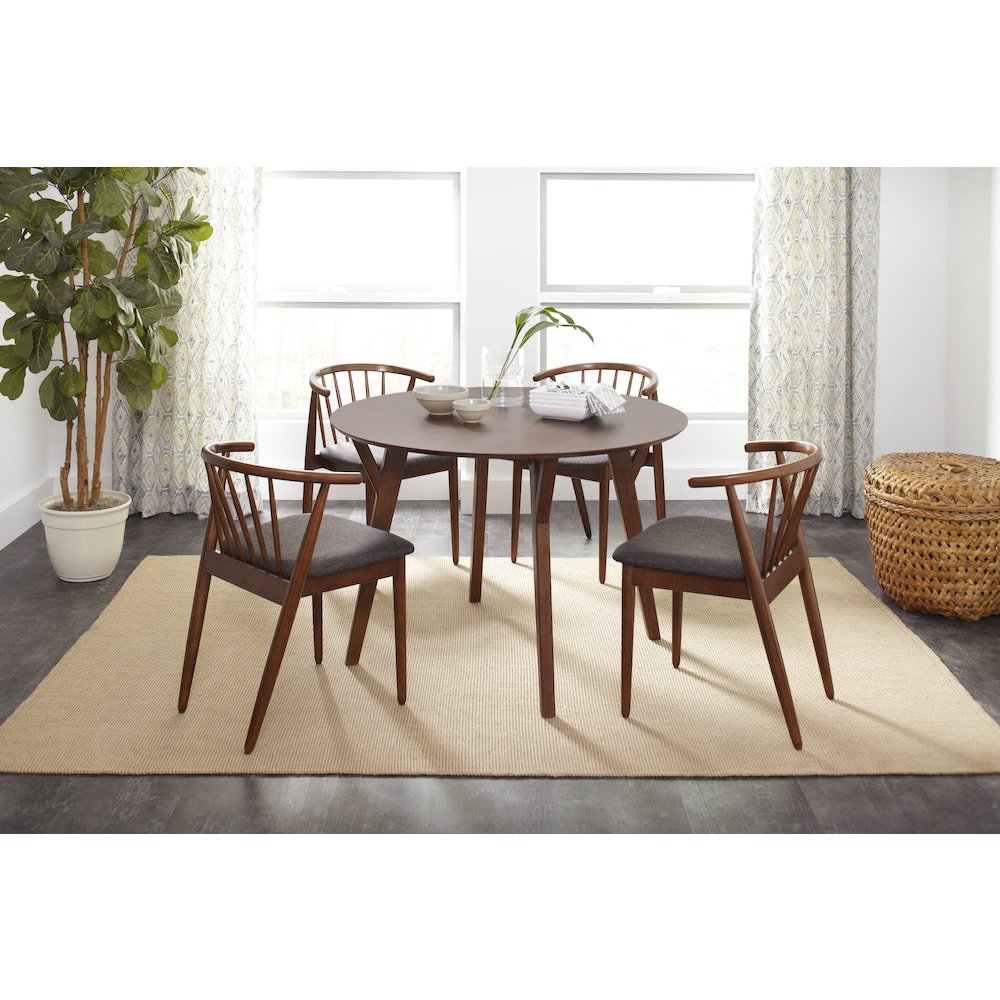 Denmark Upholstered Mid-Century Modern Curved Back Side Chair (Set of 2). Picture 8