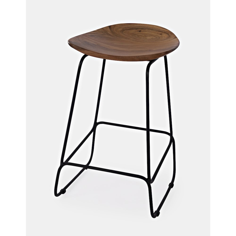 Nature's Edge Solid Acacia Counter Height Backless Stool (Set of 3). Picture 2