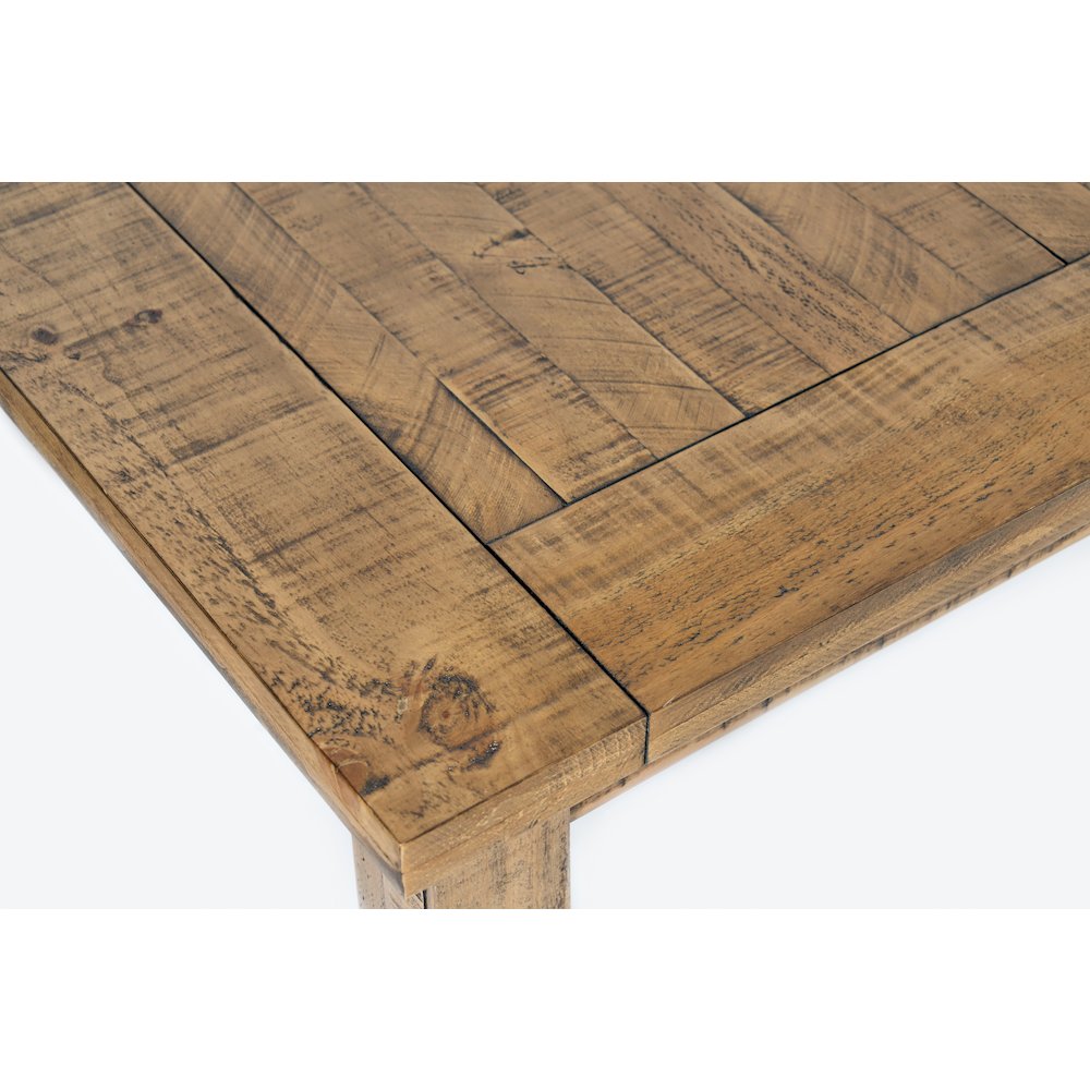 Telluride Rustic Farmhouse Solid Wood 78" Six-Piece Dining Set with Bench. Picture 4