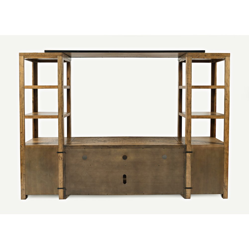 Telluride Rustic Farmhouse Solid Wood Entertainment Center with 60" TV Console. Picture 5