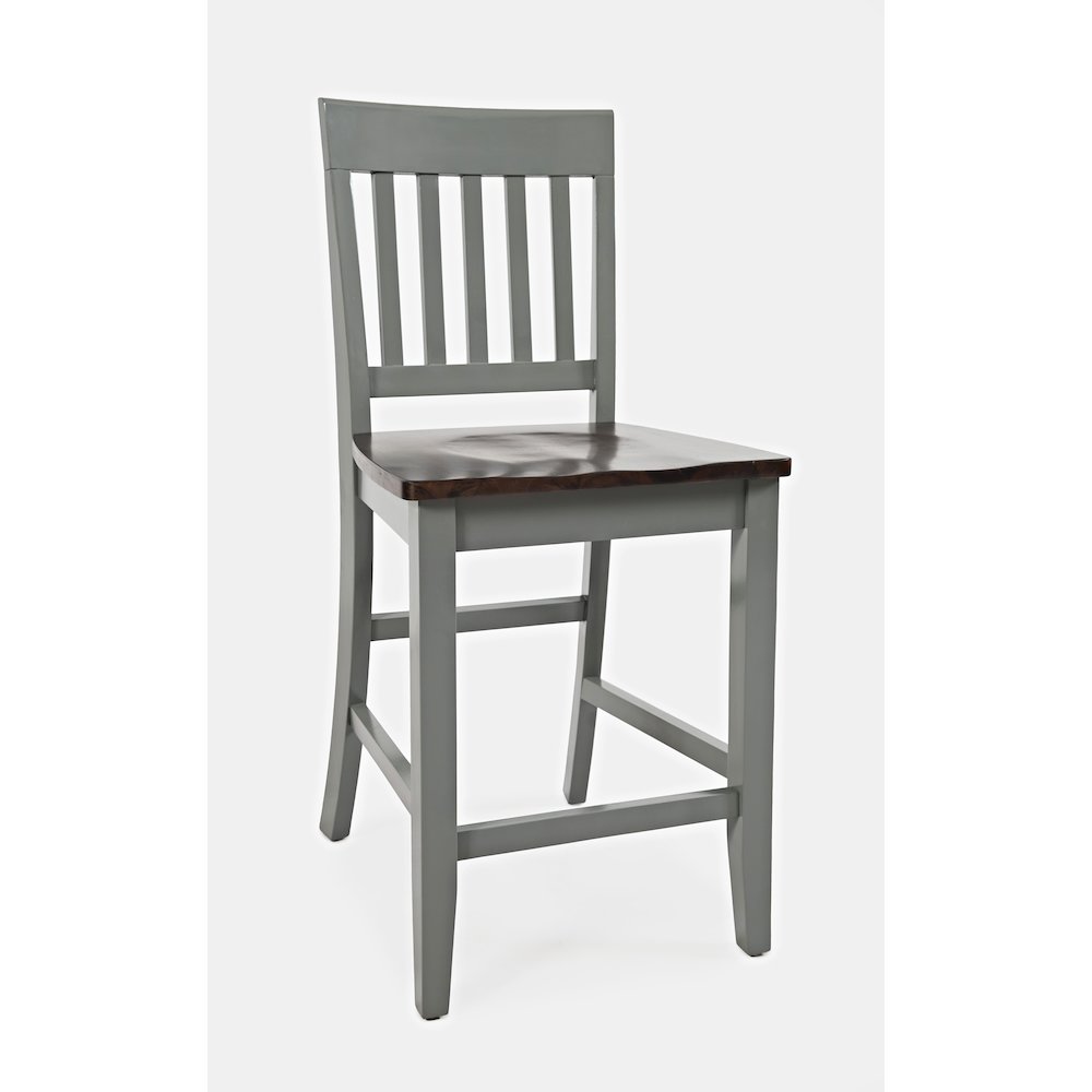 Decatur Lane Farmhouse Solid Wood Counter Stool (Set of 2). Picture 3
