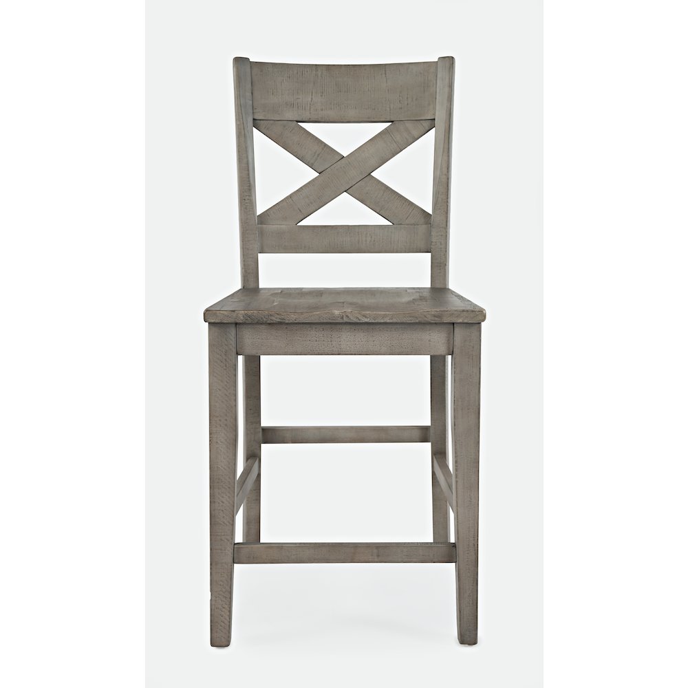 Outer Banks Reclaimed Solid Wood Farmhouse X-Back Stool (Set of 2). Picture 1