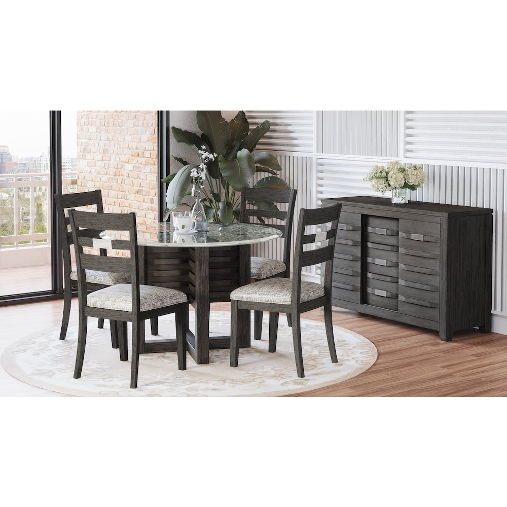 Altamonte Contemporary Upholstered Ladderback Chair (Set of 2). Picture 2