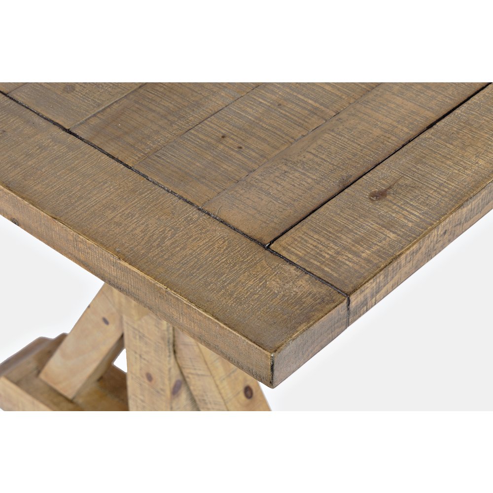 Carlyle Crossing Modern Rustic Solid Wood Extension 78" Dining Table. Picture 4