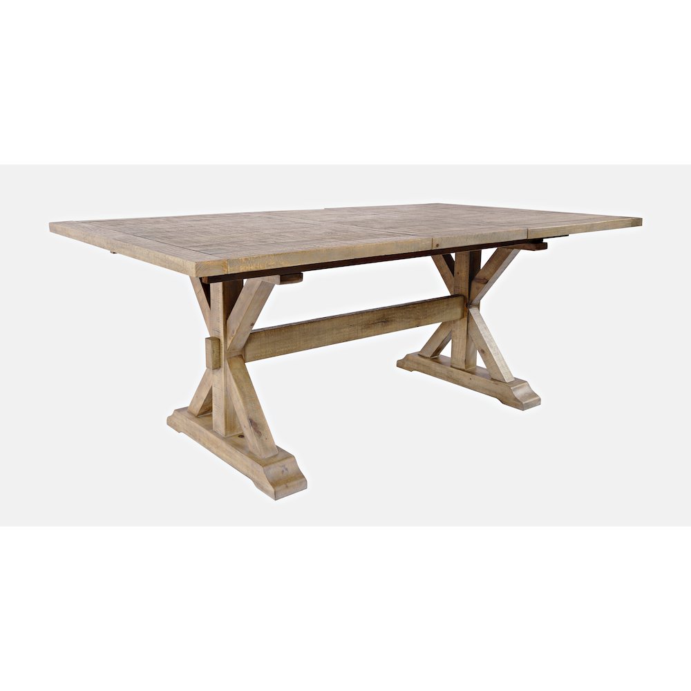 Carlyle Crossing Solid Wood 78" Seven-Piece Dining Set with Upholstered Chairs. Picture 4
