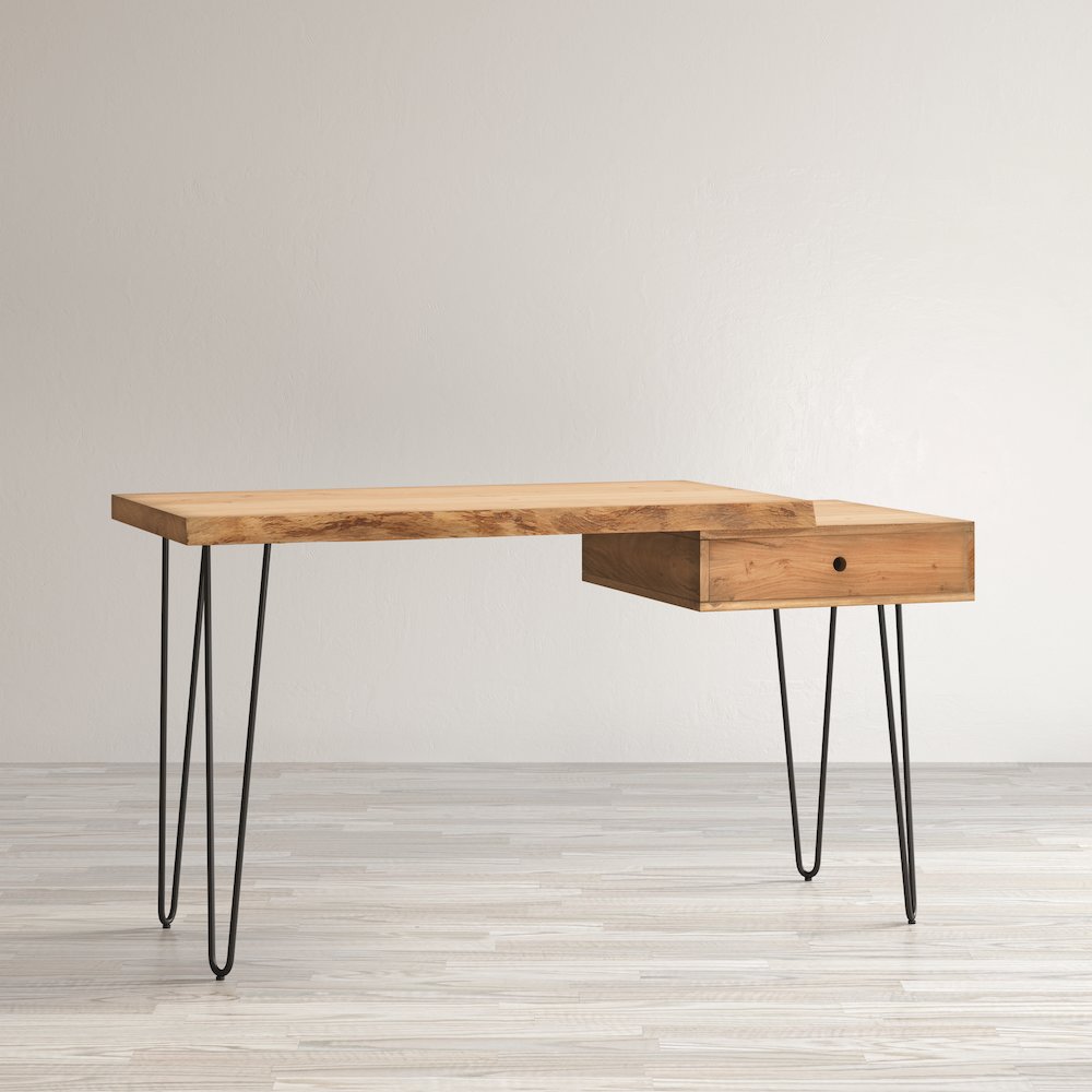 Nature's Edge Solid Acacia Desk with Drawer. Picture 10