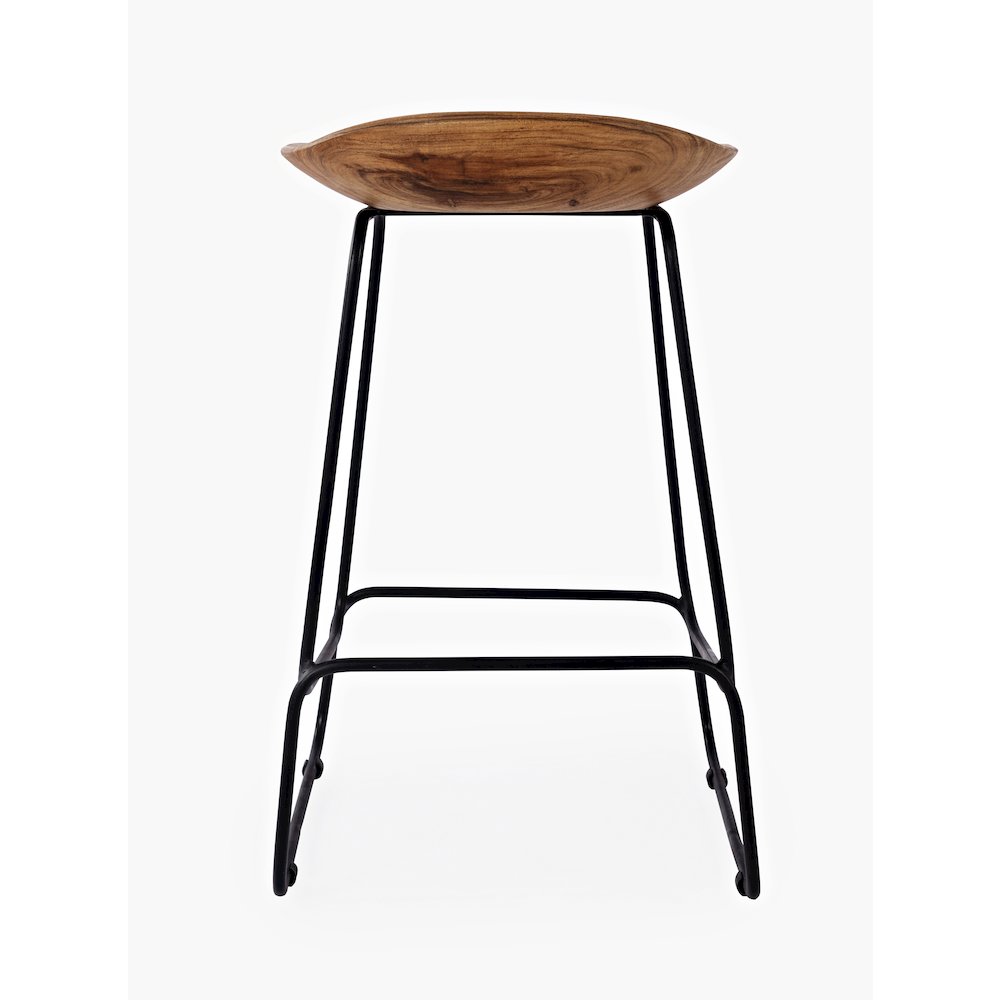 Nature's Edge Solid Acacia Counter Height Backless Stool (Set of 3). Picture 6