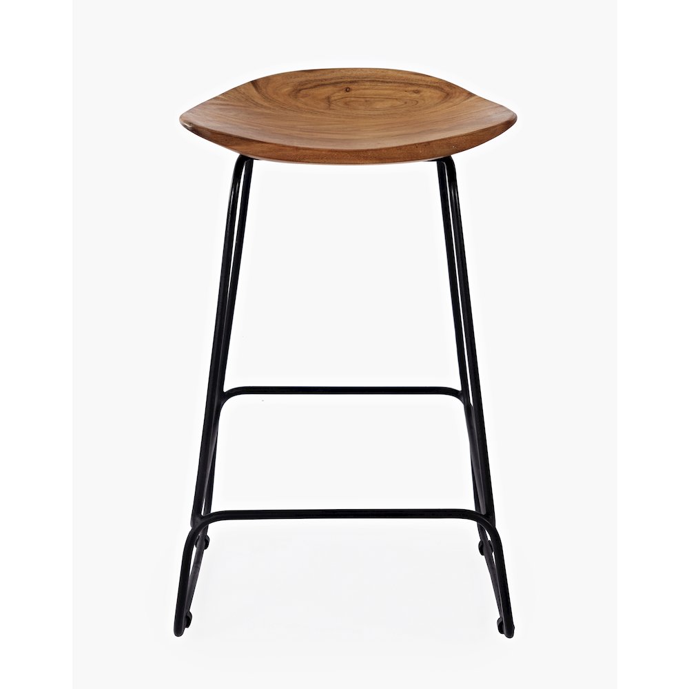 Nature's Edge Solid Acacia Counter Height Backless Stool (Set of 3). Picture 1