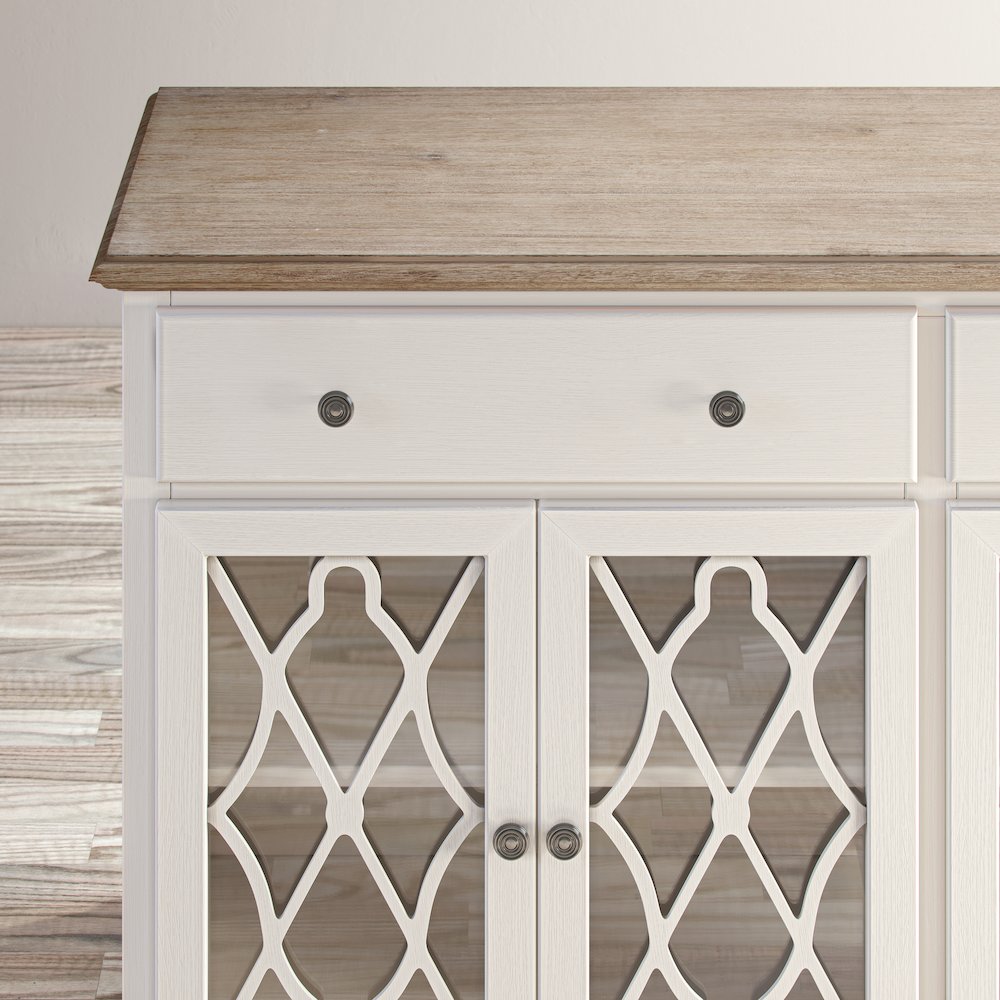 Aurora Hills Country Wire-Brushed 4 Door Accent Chest. Picture 13