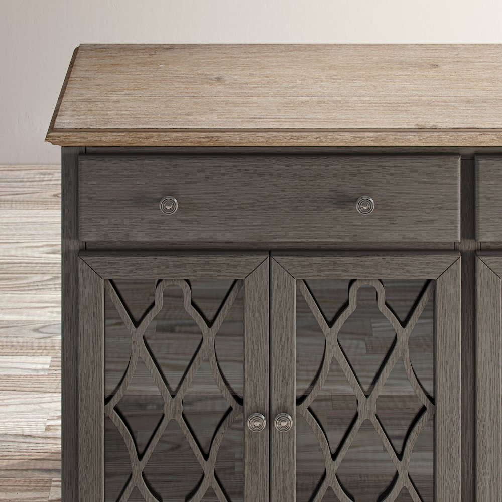 Aurora Hills Country Wire-Brushed 4 Door Accent Chest. Picture 12