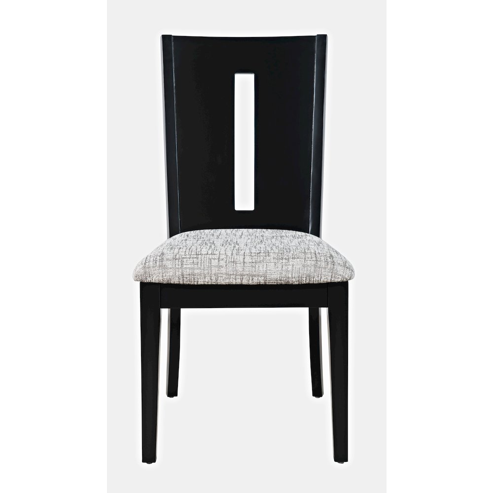 Urban Icon Contemporary 42" Round Five-Piece Dining Set with Upholstered Chairs. Picture 9