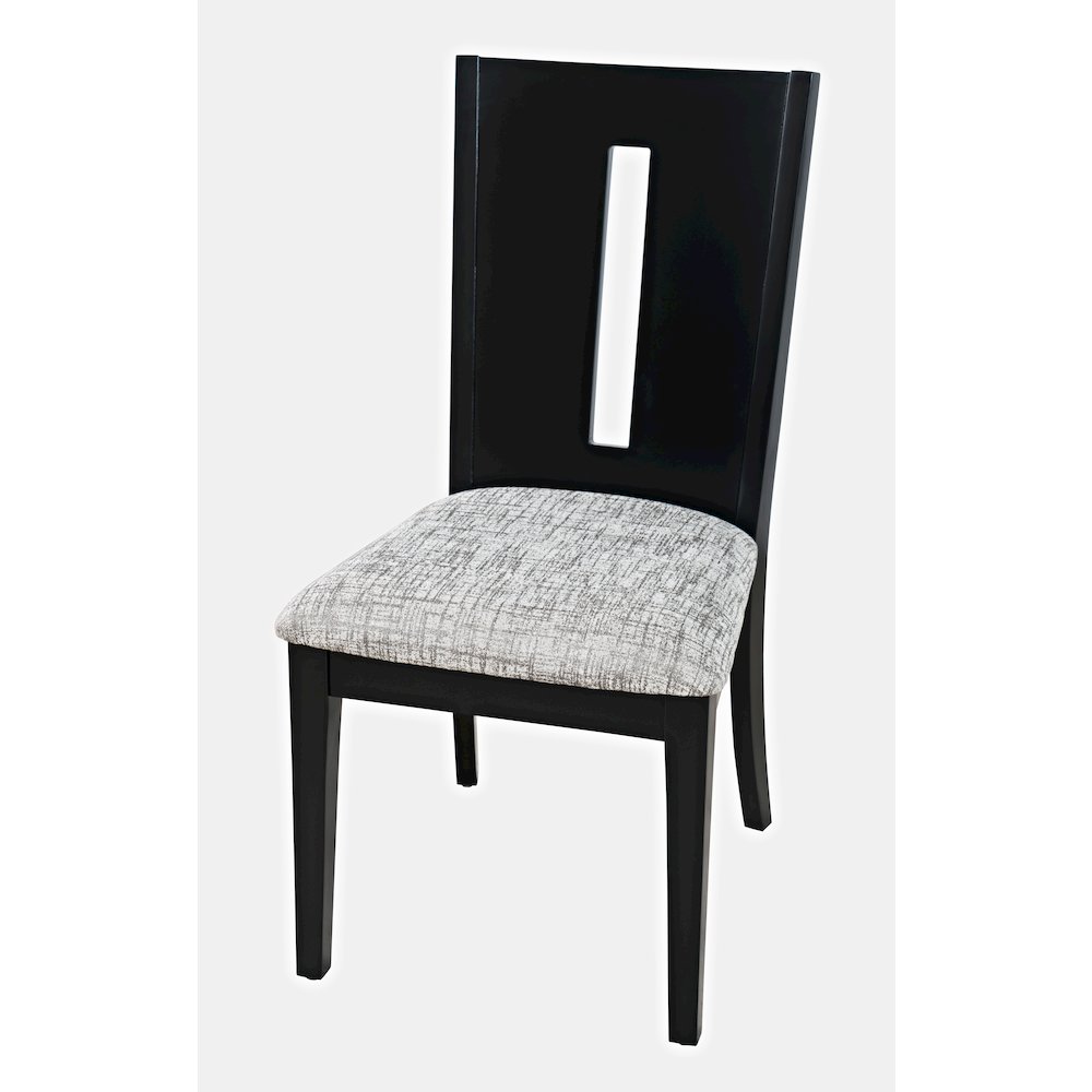 Urban Icon Contemporary 42" Round Five-Piece Dining Set with Upholstered Chairs. Picture 5