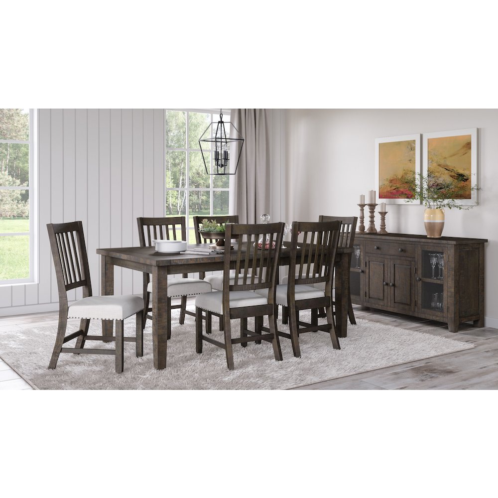 Willow Creek Distressed Solid Wood Counter Height Dining Bench. Picture 2