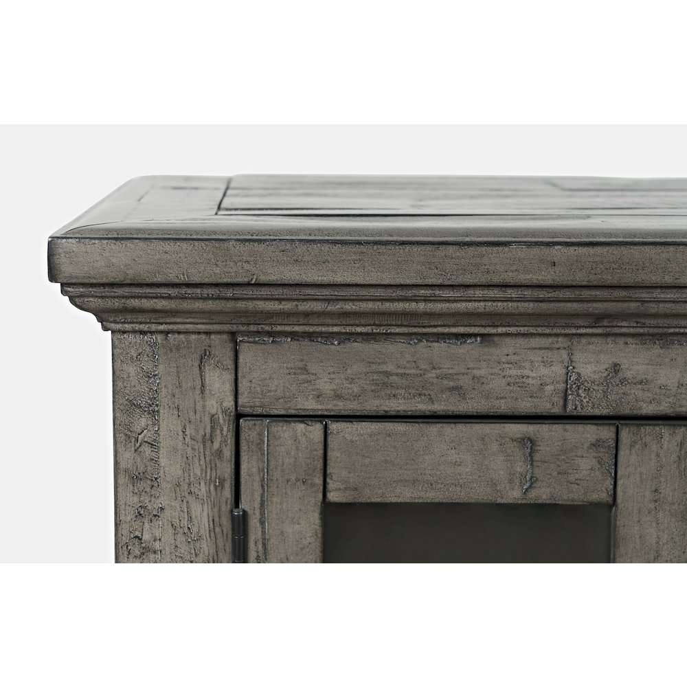 Rustic Shores 70" Coastal Distressed Acacia Six-Door Sideboard Cabinet. Picture 4