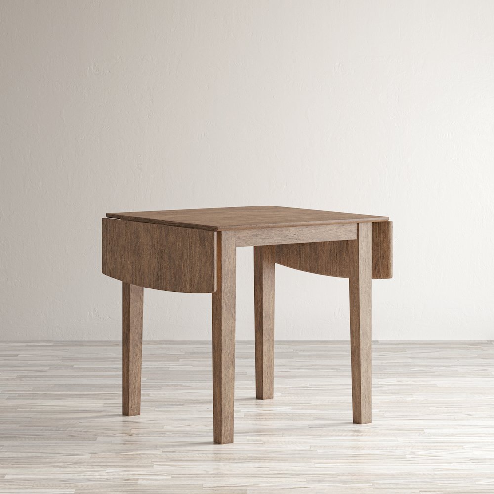 Eastern Tides Coastal Wire-Brushed Wood Three Piece Upholstered Dining Set. Picture 9