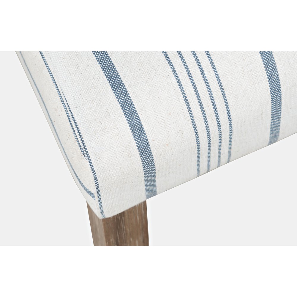 Coastal Wire-Brushed Wood Upholstered Parsons Dining Chair (Set of 2). Picture 6