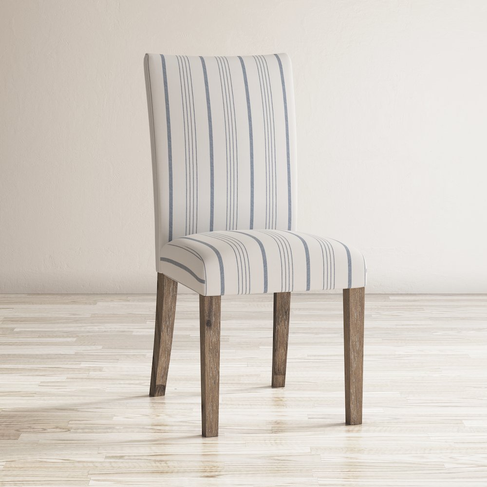 Coastal Wire-Brushed Wood Upholstered Parsons Dining Chair (Set of 2). Picture 15