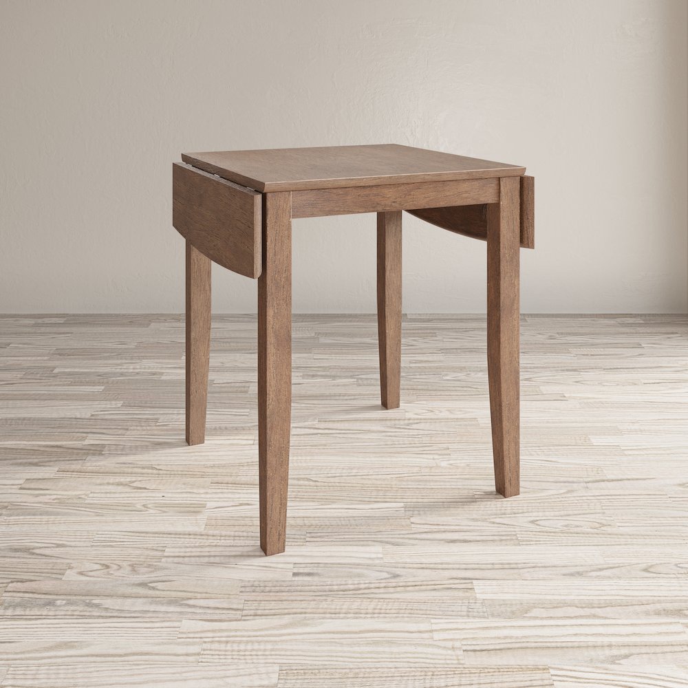 Coastal Wire-Brushed Acacia Three Piece Backless Counter Height Dining Set. Picture 5