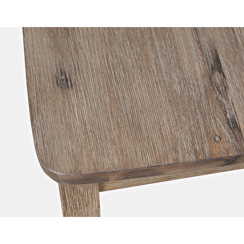 Coastal Wire-Brushed Acacia Three Piece Backless Counter Height Dining Set. Picture 4