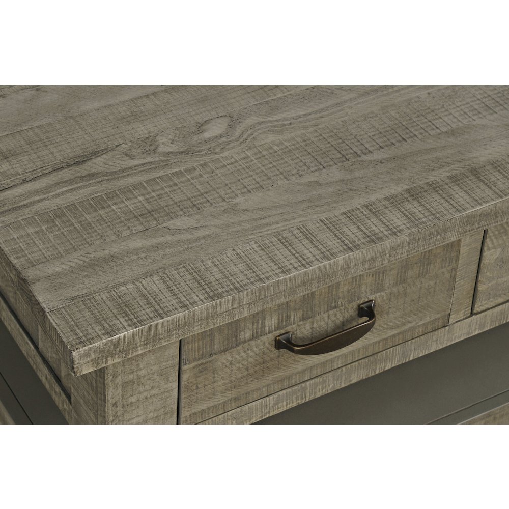 Rustic Farmhouse Solid Wood 50" Coffee Table. Picture 4