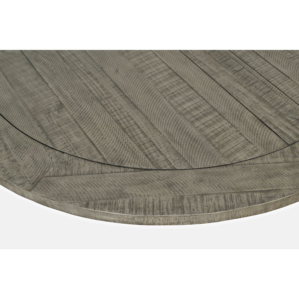 Telluride Contemporary Rustic Farmhouse Solid Wood Round to Oval Dining Table. Picture 4