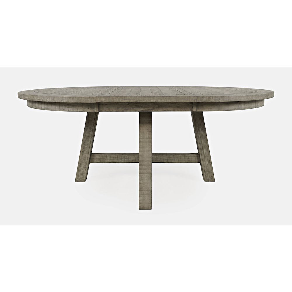 Telluride Contemporary Rustic Farmhouse Solid Wood Round to Oval Dining Table. Picture 2