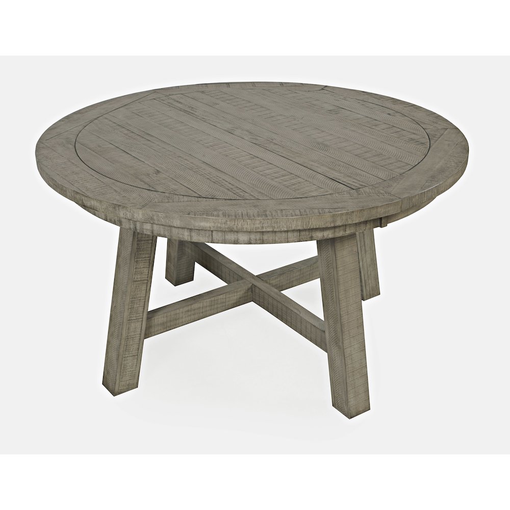 Telluride Contemporary Rustic Farmhouse Solid Wood Round to Oval Dining Table. Picture 5