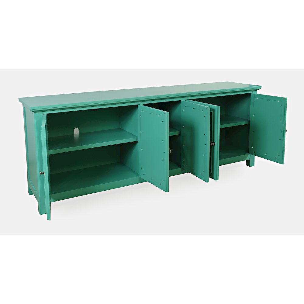Isabella 86" Luxury Mirrored Sideboard Storage Cabinet. Picture 6