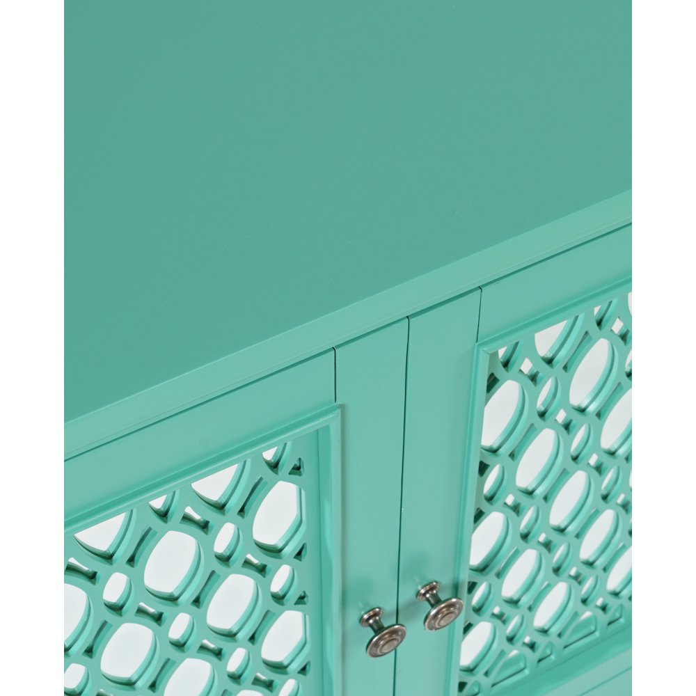 Isabella 86" Luxury Mirrored Sideboard Storage Cabinet. Picture 5