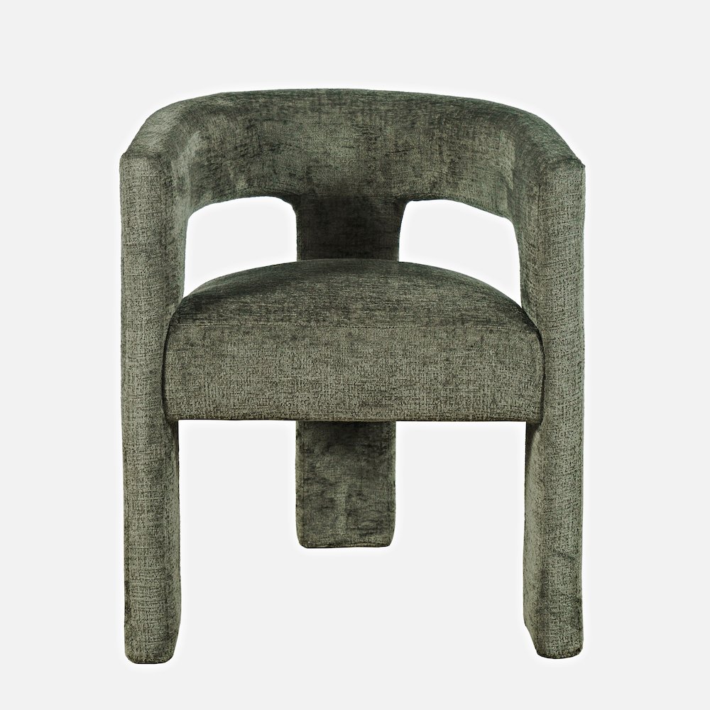Gwen Modern Luxury Jacquard Fabric Upholstered Sculpture Armchair. Picture 1