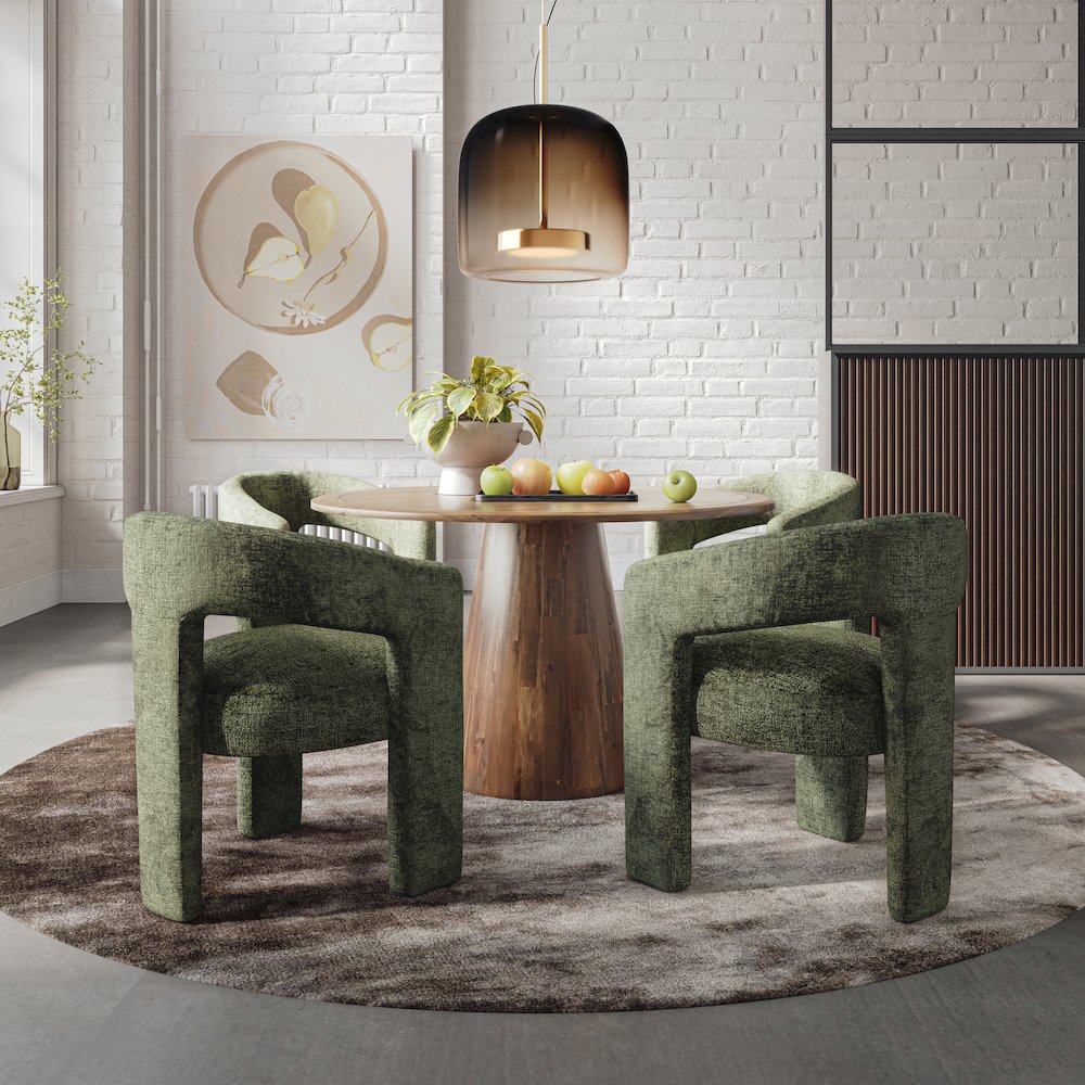 Gwen Modern Luxury Jacquard Fabric Upholstered Sculpture Armchair. Picture 8