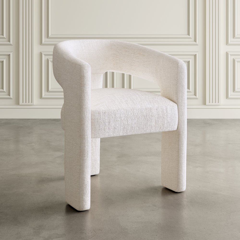 Gwen Modern Luxury Jacquard Fabric Upholstered Sculpture Armchair. Picture 8
