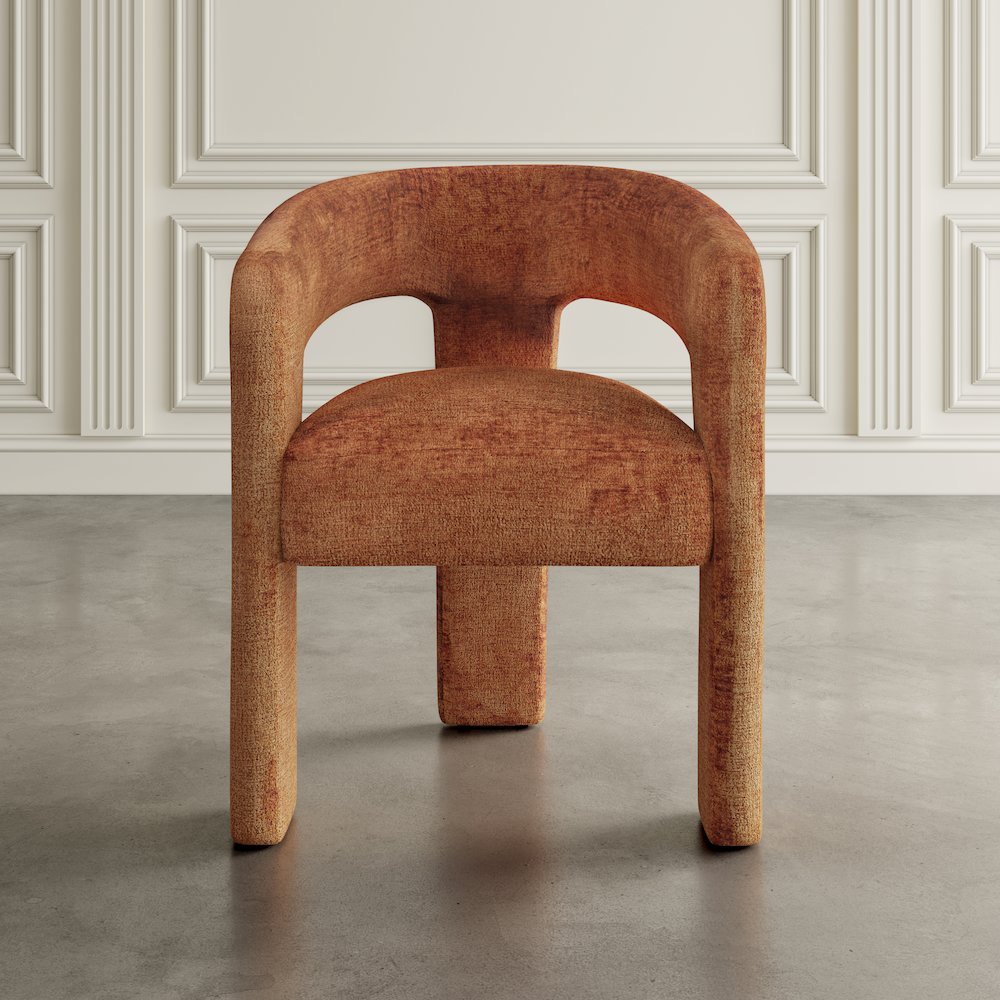 Gwen Modern Luxury Jacquard Fabric Upholstered Sculpture Armchair. Picture 9