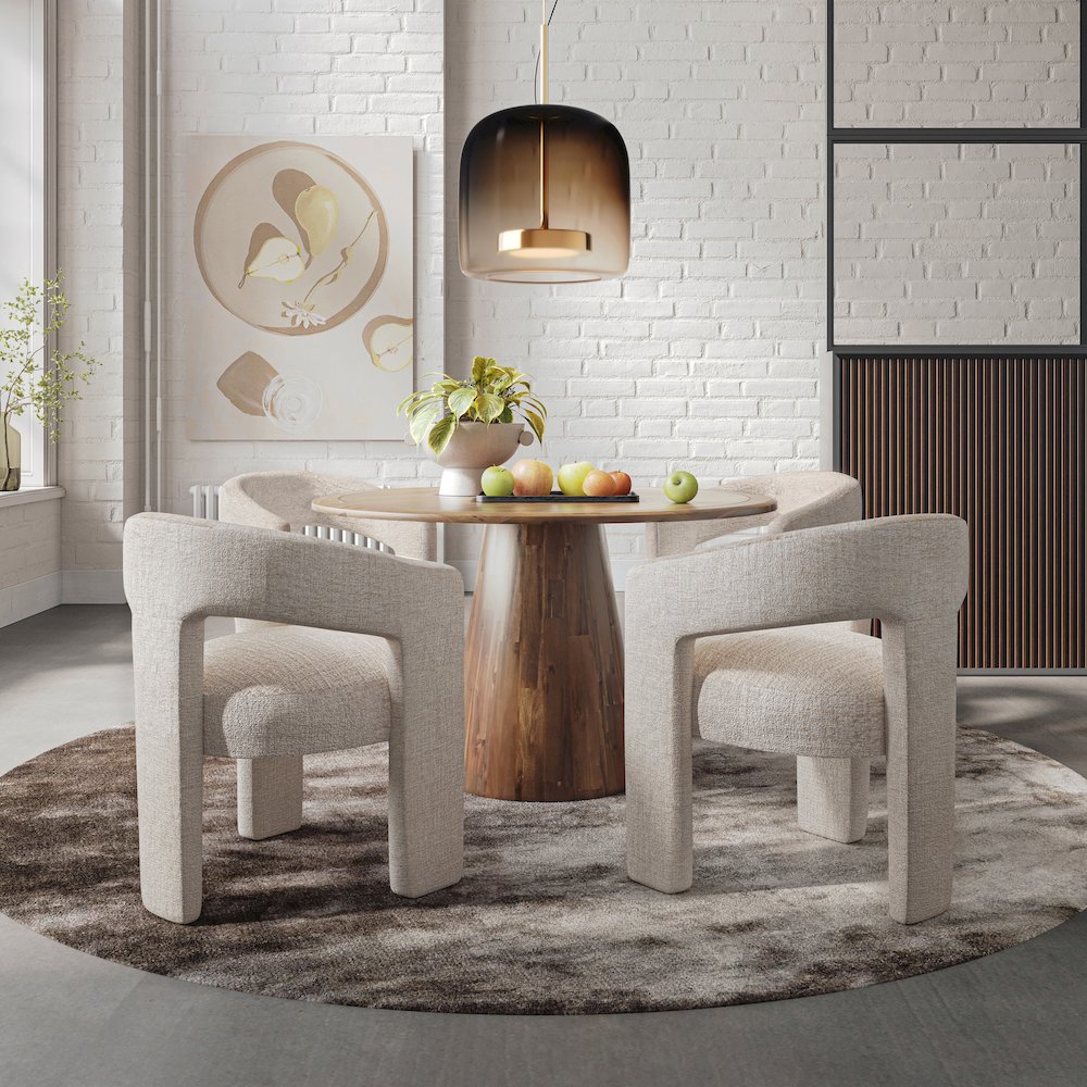 Gwen Modern Luxury Jacquard Fabric Upholstered Sculpture Armchair. Picture 9