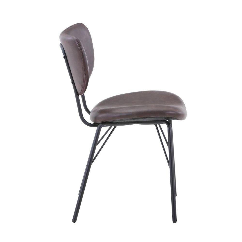 Contemporary Modern Faux Leather Split-Back Upholstered Dining Chair (Set of 2). Picture 5