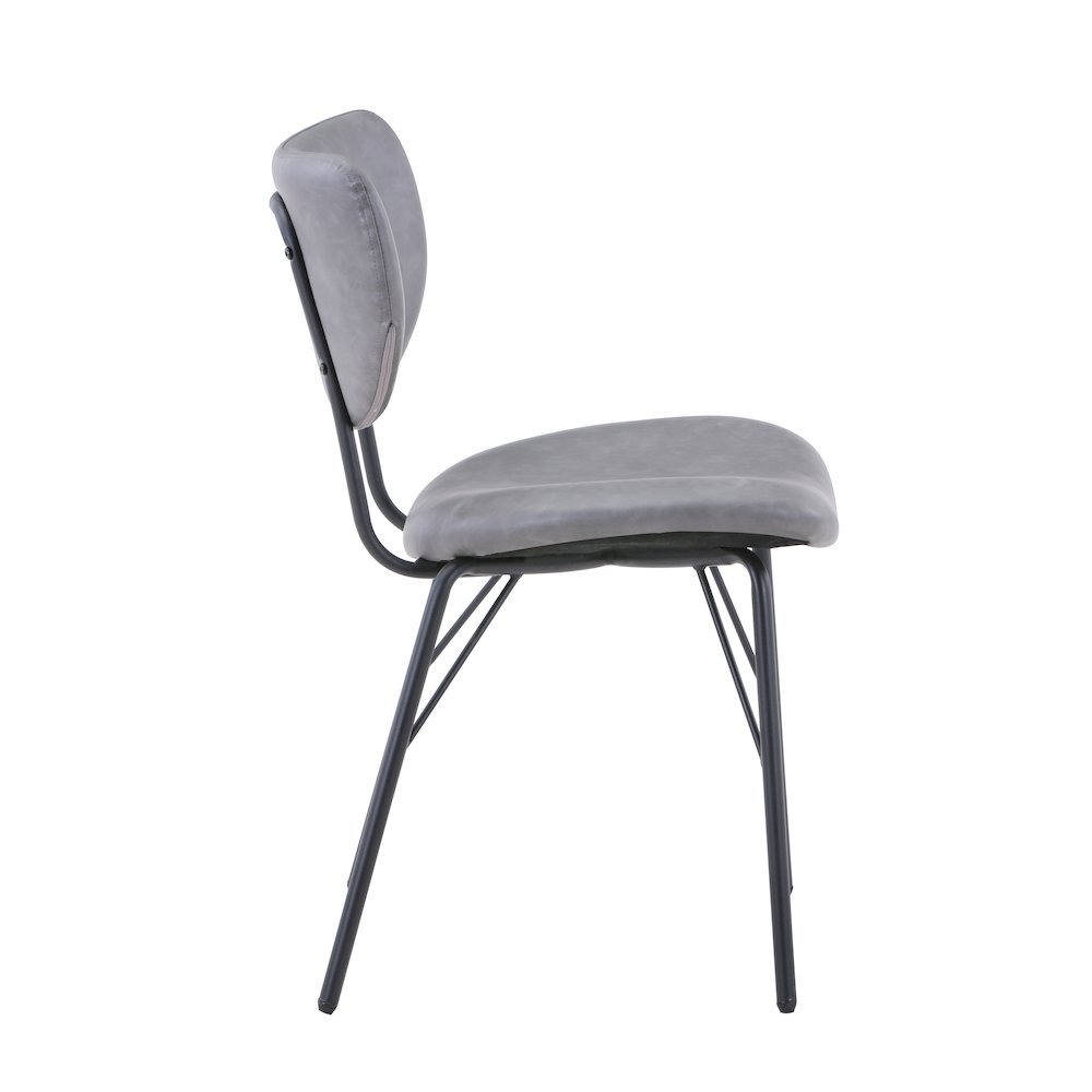 Contemporary Modern Faux Leather Split-Back Upholstered Dining Chair (Set of 2). Picture 5