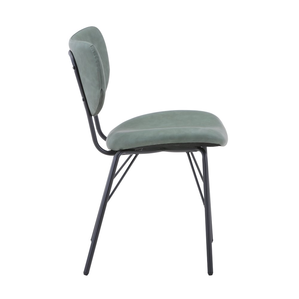 Contemporary Modern Faux Leather Split-Back Upholstered Dining Chair (Set of 2). Picture 4