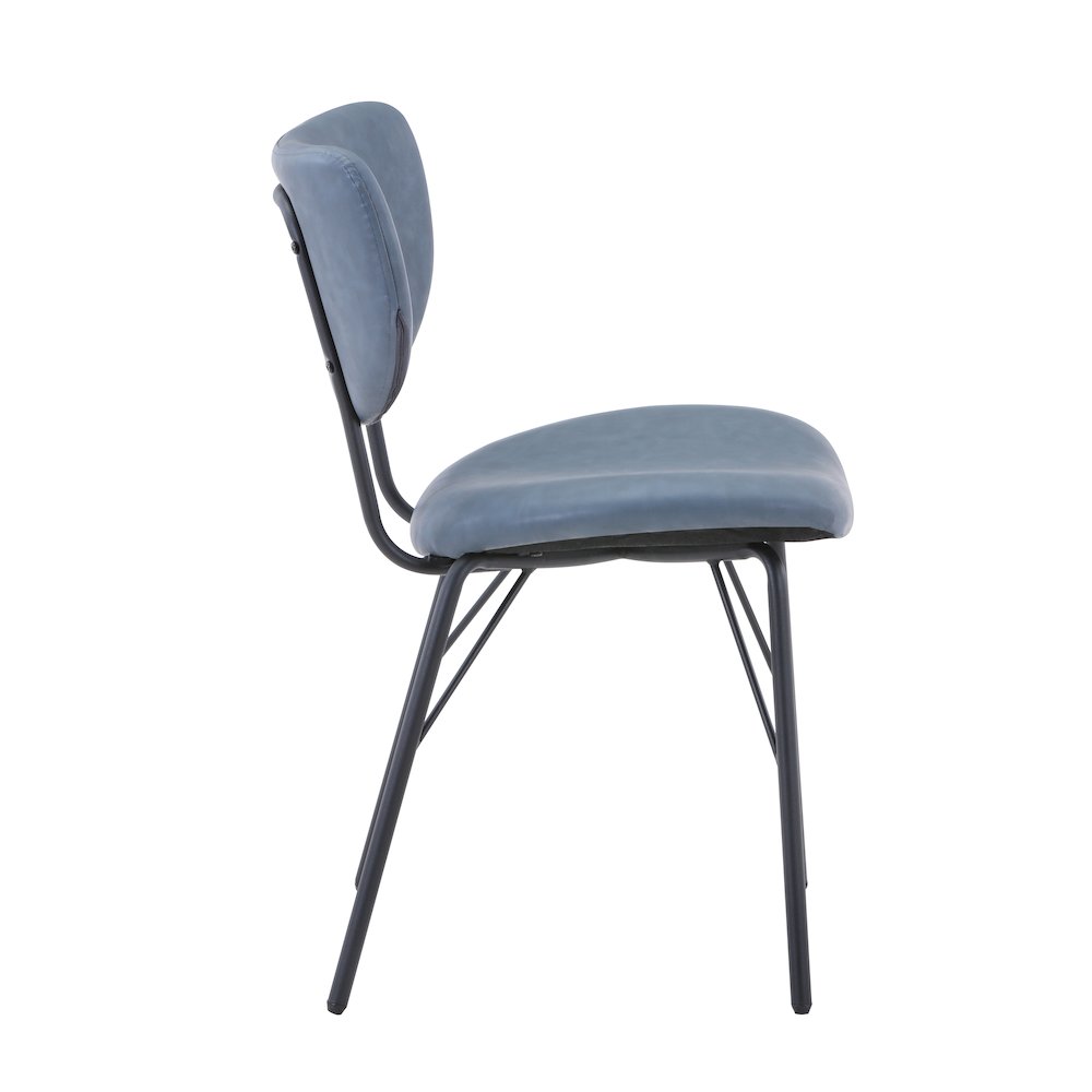 Contemporary Modern Faux Leather Split-Back Upholstered Dining Chair (Set of 2). Picture 4