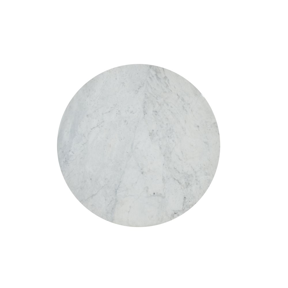 Rowan 54" Modern Luxury Pedestal Round Marble Dining Table. Picture 5