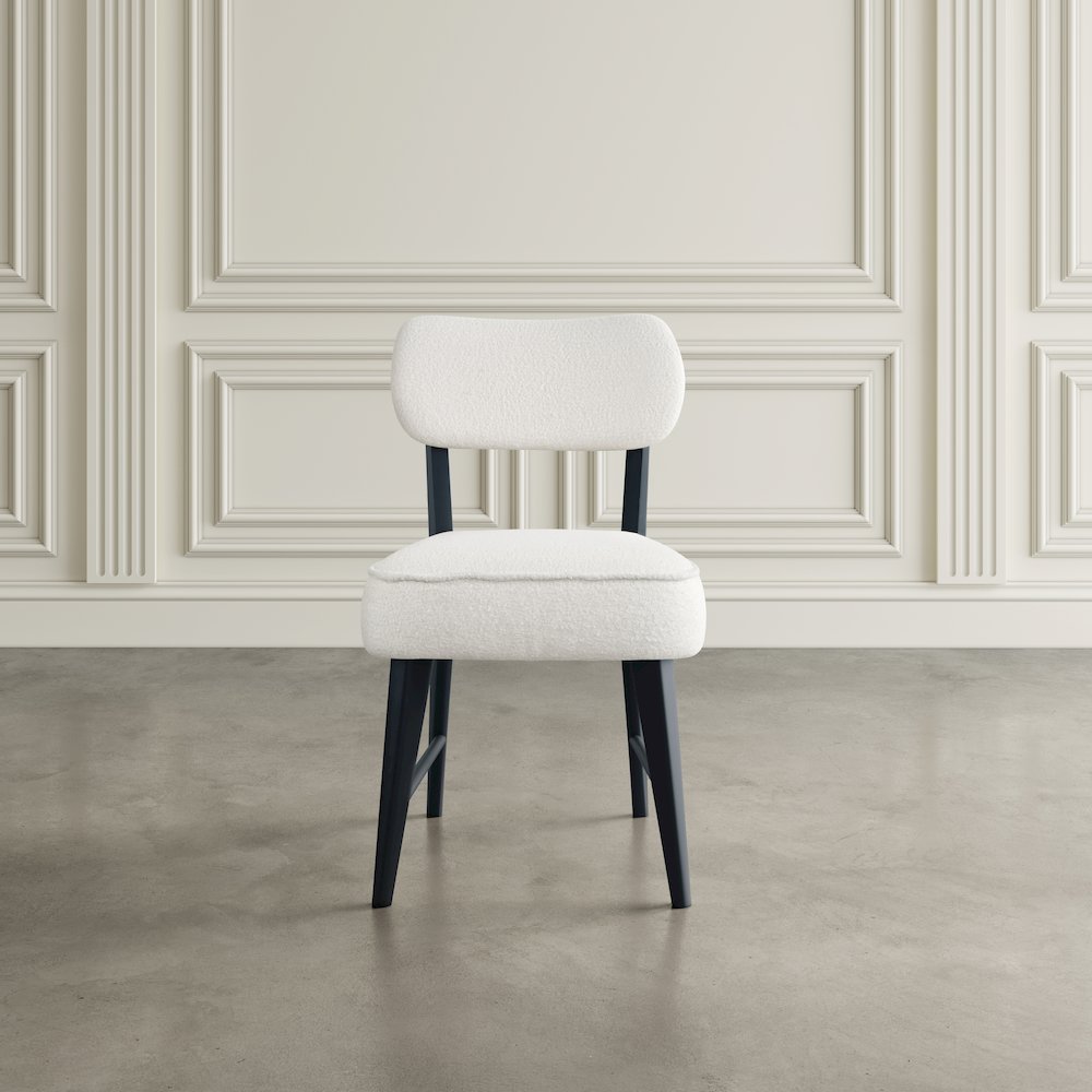 Wes Mid-Century Modern Boucle Upholstery Dining Chair (Set of 2). Picture 9