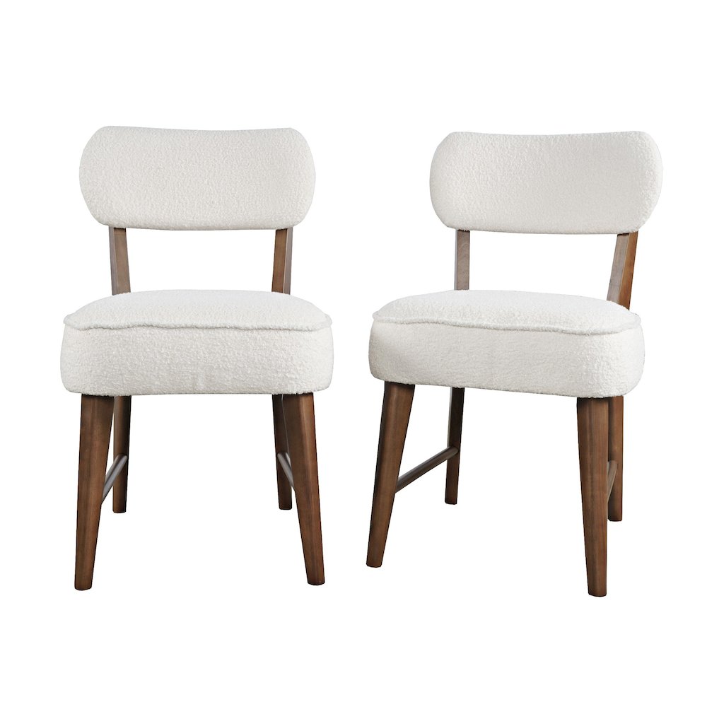 Wes Mid-Century Modern Boucle Upholstery Dining Chair (Set of 2). Picture 1