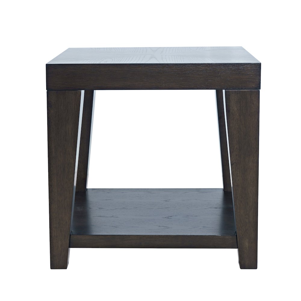 Laurel Creek Modern Contemporary 24" Square End Table with Open Shelf. Picture 6