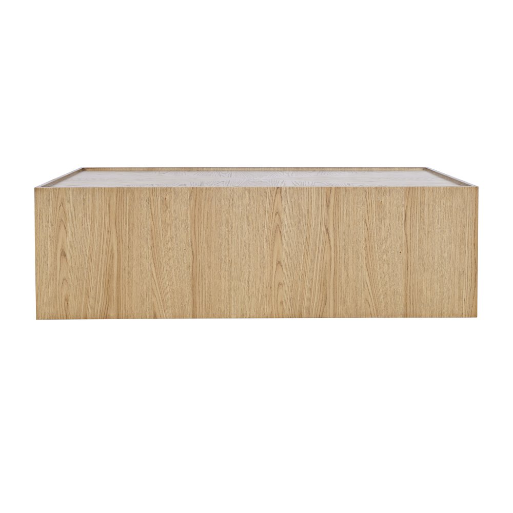 Laurel Creek Modern Contemporary 52" Block Coffee Table with Hidden Casters. Picture 7