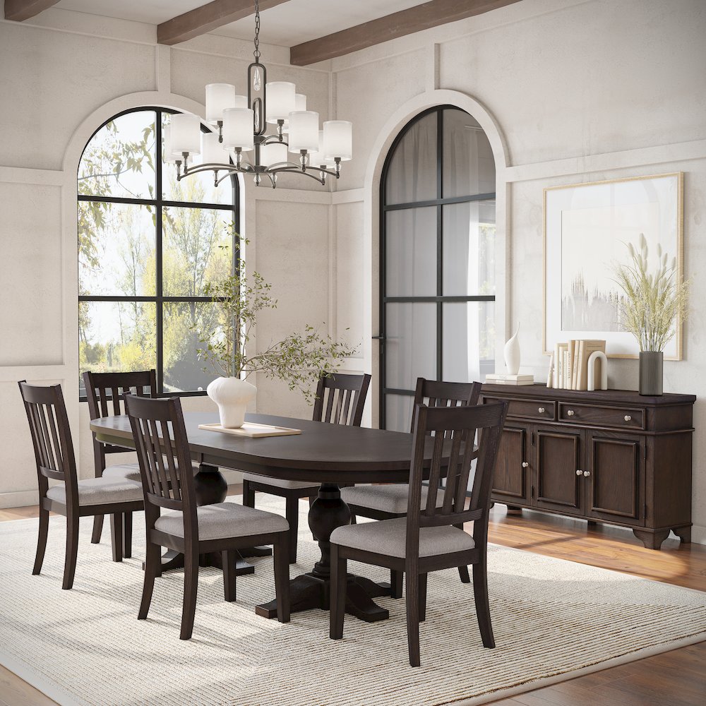 Brentwood Modern Transitional Slatback Dining Chair - Set of 2. Picture 2