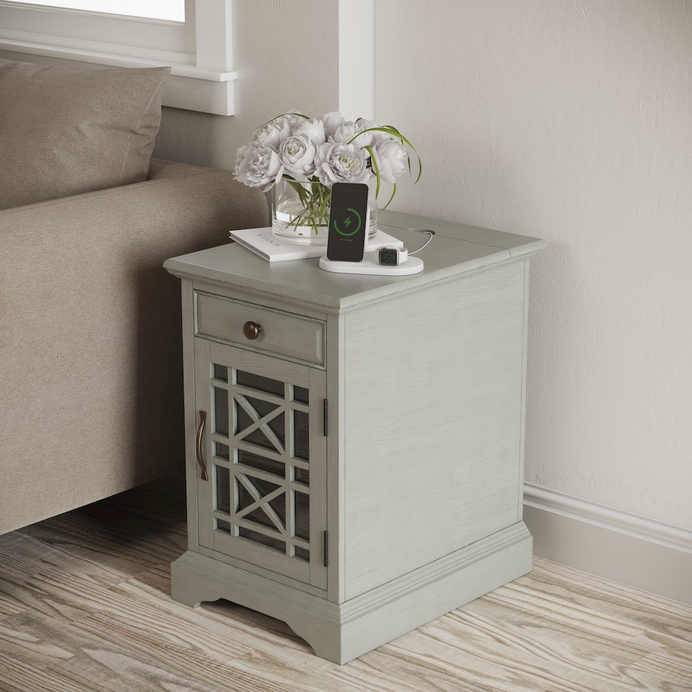 Craftsman USB Charging Chairside End Table. Picture 12