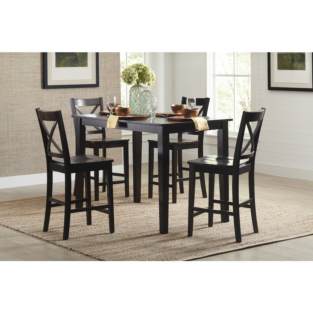Simplicity Solid Wood Classic X-Back Counter Stool (Set of 2). Picture 2