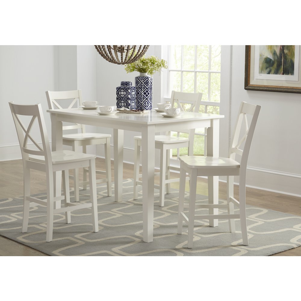 Simplicity Solid Wood Classic X-Back Counter Stool (Set of 2). Picture 8